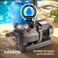 AREBOS Sistema de Filtrado de Arena con Bomba de 350 W - Eficiente y Fácil de Usar - details 13