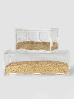 Alfombra De Alimentos Para Pollos En Acrílico Transparente Y Antisalpicaduras Gran Capacidad Con 3/5 Agujeros Para Ruttin Fabricada En Plástico - details 1