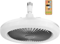 Ventilador de Techo con Luz LED Regulable 30W, E27 Lampara y control remoto, 3 Velocidades, Ventilador Moderno Silencioso para Dormitorio [Clase de eficiencia energética F] - details 0