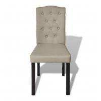 vidaXL Sillas de comedor 2 unidades de tela camel - details 1