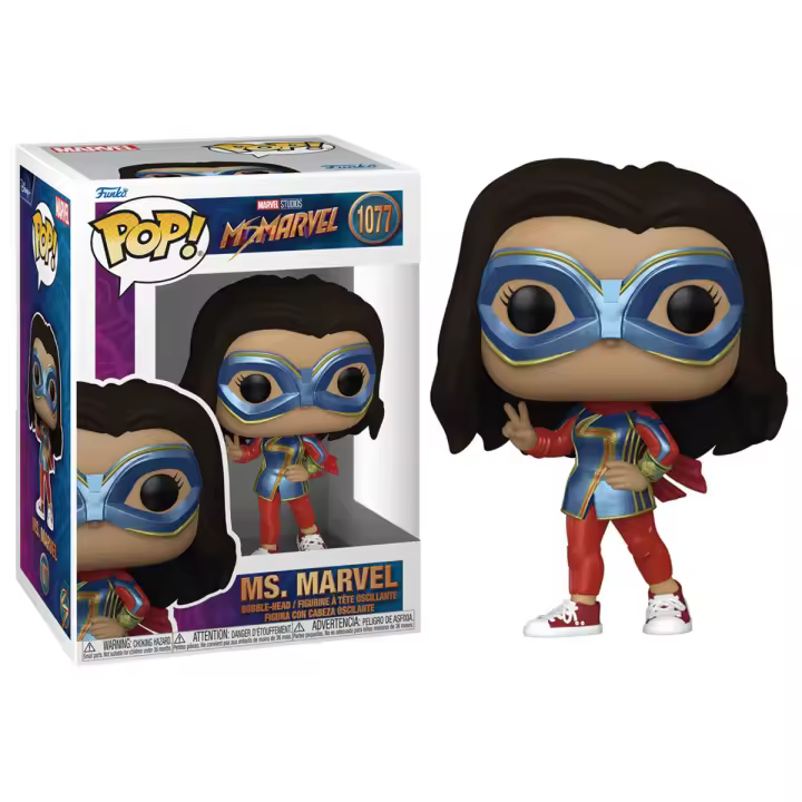 Figura Pop Ms. Marvel Marvel (Ms. Marvel)-Figura de Vinilo Coleccionable - Idea de Regalo- Mercancia Oficial - Juguetes para Niños y Adultos - Movies Fans - Muñeco para Coleccionistas y Exposición - 1