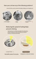 Tazón De Alimentos Para Perros Y Gatos De Cerámica Juego De Lógica Anti-Salpicaduras Tazón Lento Para Alimentación De Mascotas Adecuado Para Perros Y Gatos - details 2
