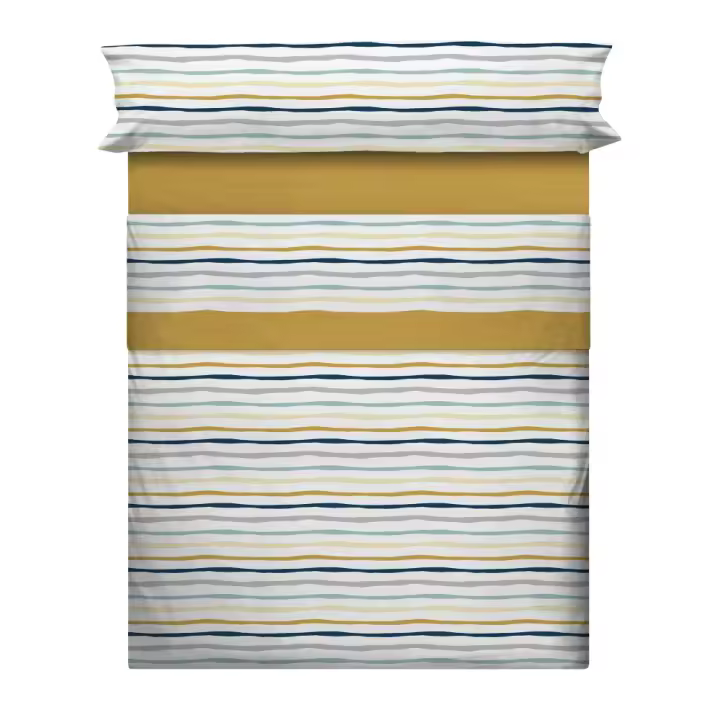 CAÑETE JUEGOS SABANAS INVIERNO CORALINA MOD.LIZA MOSTAZA CAMA 135 Y CAMA 150  GRAMAJE 220 GR. - 1