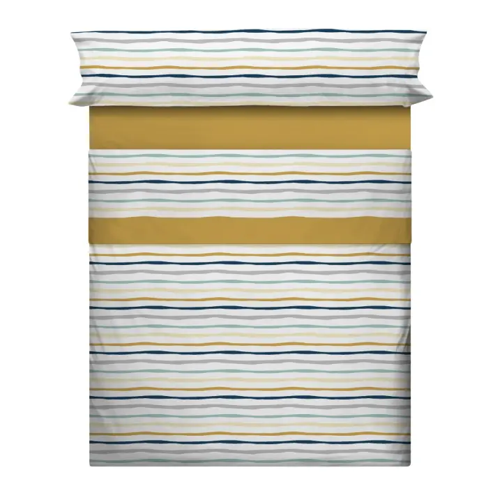 CAÑETE JUEGOS SABANAS INVIERNO CORALINA MOD.LIZA MOSTAZA CAMA 135 Y CAMA 150  GRAMAJE 220 GR. - 1