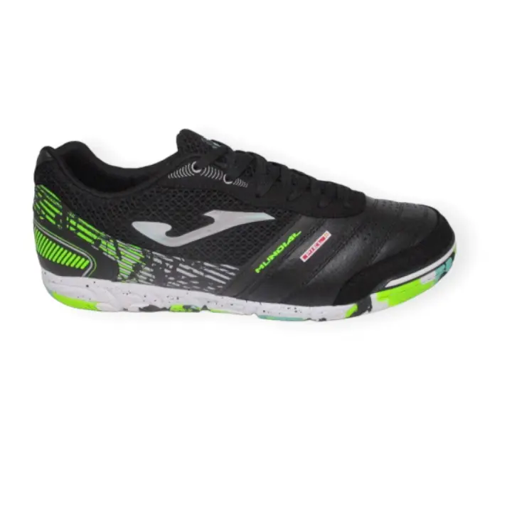 JOMA MUNDIAL 2401 NEGRO. ZAPATILLA DE FUTBOL SALA INDOOR CON SUELA ARTICULADA - 1