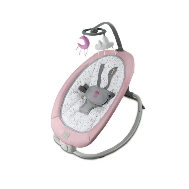Asalvo Hamaca para Bebé Fold - Hamaquita Bebé con Música y Vibración Relajante, Arnés de Seguridad, Textil Desenfundable y Lavable - 1