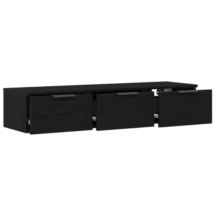 Gabinete de Roble Negro 102x30x20 cm Hecho de Madera Elaborada - 1