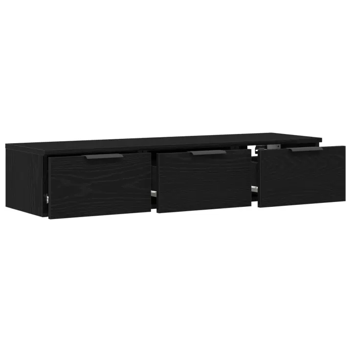Gabinete de Roble Negro 102x30x20 cm Hecho de Madera Elaborada - 1