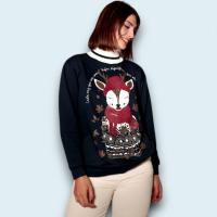 Keep and Trendy - Sudadera Ciervo - Cuello Vuelto - Algodón con Pelo - details 1