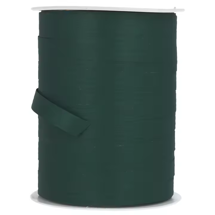 Cinta decorativa verde pino de 1cm | Acabado mate, resistente al agua | Ideal para lazos personalizados en regalos, manualidades | Bobina de 10 o 250m - 1