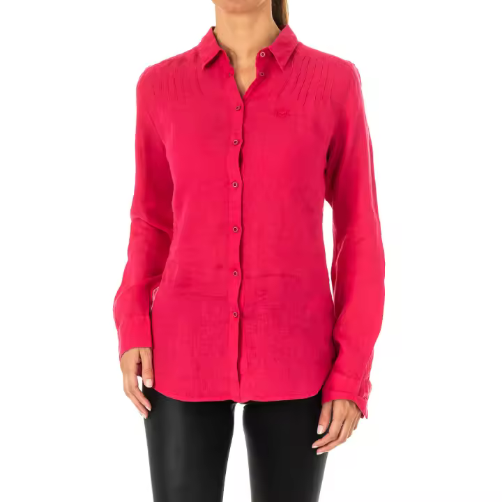 La Martina-Camisa manga larga y cuello de solapa LWC006 para Mujer - 1