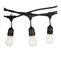 Sanda - Guirnaldas Luces Exterior 10 Metros - 10 Portalámparas Led E27 - Negro - Cable Impermeable - TIRA DE PORTALAMPARAS 10CASQUILLOS - Amplia Cobertura - details 1