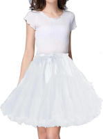 Falda De Túnel A-Line Para Mujer Lolita Cosplay Con Gran Lazo Underskirt Poliéster Técnica Tejida Multicapa Para Ballet - details 10