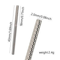 Broca De Uñas Larga Tapered 18mm Carburo De Tungsteno Cabeza De Molienda Rotatoria Para Manicura Accesorios De Taladro - details 2