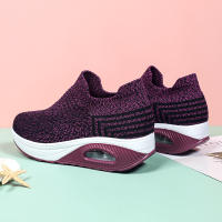 Zapatillas De Plataforma Para Mujer Color Beige Y Negro Talla Grande Casual Zapatillas De Correr Trendy Vulcanizadas - details 14