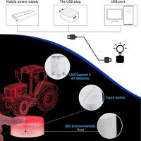 Lámparas LED 3D Luz Nocturna Con Control Remoto Inteligente Y Cable USB RGB Para Decoración De Dormitorio Regalos - details 6