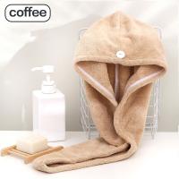 Toalla Para Secado Rápido De Pelo De Microfibra Coral Super Absorbente Turbante Para Secado Del Pelo Envoltura Rápida - details 11