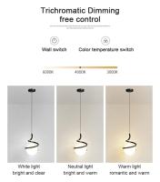 Lámpara Colgante Nórdica LED Para Dormitorio Y Sala De Estar Iluminación Interior Decorativa Para Mesa De Comedor Y Hogar - details 2