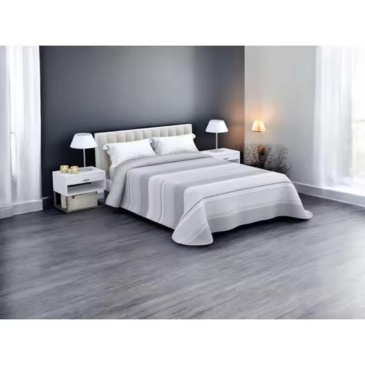 Colchas Reversibles para Cama de Verano | Lote FUEGO | Estilo Hotel | Poliéster Suave | Modelo ALASKA  | Medidas 90 a 150 cm | Diseño Rotativo | Tacto Algodón - 1