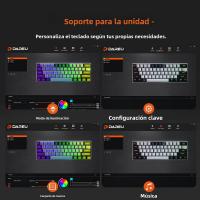 Teclado Mecánico Con Cable DAREU EK861S RGB 61 Teclas Switches Rojos Keycaps De ABS N-key Rollover Y Pies Magnéticos - details 8