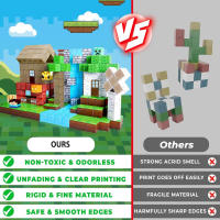 Juguete De Bloques De Construcción Magnéticos Set De Mundo Minero Educativo STEM Sensorial Regalo Navideño Para Niños - details 2
