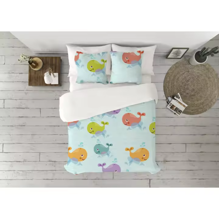 Juego de funda nórdica Pierre Cardin Ballenas Blanco Cama de 90 3 Piezas - 1