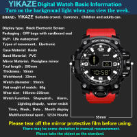 Reloj Deportivo Para Hombre YIKAZE LED Digital Multifuncional Militar Grande Impermeable Fitness Reloj Electrónico Con Pantalla Luminosa Resistente Al Choque - details 9