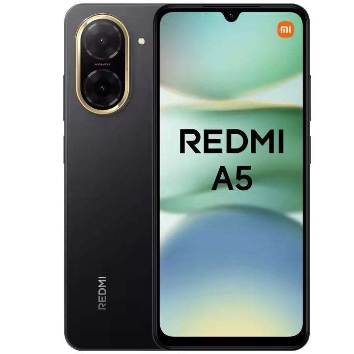 Xiaomi Redmi A5 4GB/128GB Smartphone Pantalla inmersiva de 6,88" Cámara dual con IA de 32 MP Procesador UNISOC T7250 Batería masiva de 5200 mAh Carga rápida de 15 W Android 15 - 1