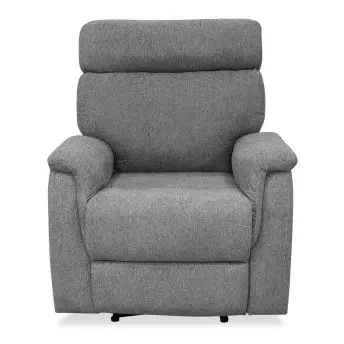 BATZAR Sillón Relax reclinable gris reposapies abatible - 1