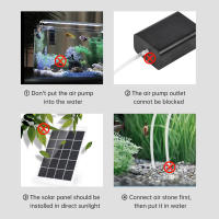 Kit De Bomba De Oxígeno Solar Para Acuario Tanque De Peces Con Panel Solar De 3W 5V Y 2 Piedras De Burbujas Aerator Oxygenador - details 3