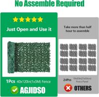 Pantalla de Cerca de privacidad de Hiedra Artificial, 0.5*3 m césped de imitación de jardín de,decoración de Hojas de Planta Falsa para jardín de Valla (creepers) - details 0
