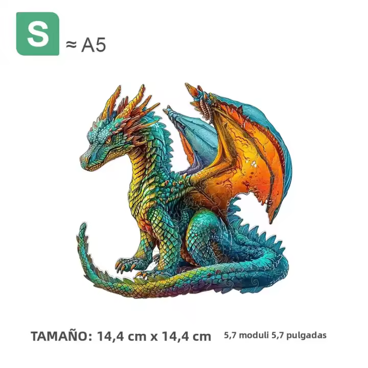 Rompecabezas De Madera Personalizable En Forma De Pterosaurio Animal Irregular Regalo Único Para Mayores De 14 Años - 1