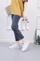 Zapatos Blancos Pequeños Para Mujer 2023 Otoño Bordados De Rosa Suela Gruesa Cuero Casual Estudiantes Zapatos Plataforma - details 13
