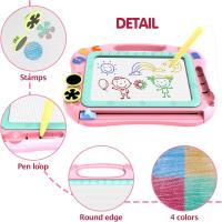 Bloc de dibujo LCD para niños, tablero colorido de garabatos para de, regalos de cumpleaños para - details 4