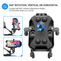 Soporte De Navegación Para Móvil De Motocicleta Absorbedor De Choques Y Antivibración Compatible Con La Mayoría De Los Dispositivos Aluminio + PC Rotación De 360 Grados Resistente Al Viento Y Agua - details 7