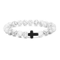 Pulsera De Rosario Para Hombres Y Mujeres Con Piedras Naturales Y Madera Hematita Onix Joyería De Yoga Meditación Pulsera Cruz - details 7
