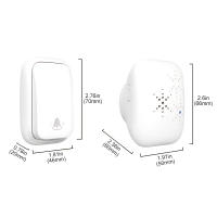 Timbre De Puerta Inalámbrico RF433MHz Sin Batería Auto-Energizado Impermeable Con Rango De 150M Control Remoto Para El Hogar - details 4
