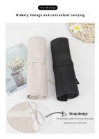 Organizador De Pinceles De Maquillaje Rollo Para Viaje Bolso De Cosméticos Para Mujeres Portátil Con Compartimentos Para Pinceles De Cejas - details 3