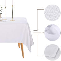 Mantel de Mesa 140x160-140x200 Antimanchas de Poliéster Para Mesa  Rectángulo y Cuadrado,Manteles Liso Lavable - details 1