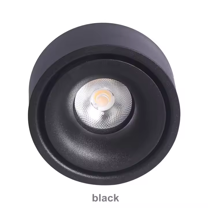 Foco LED redondo regulable Montaje en superficie COB Agujero libre 7W Luz de techo para sala de estar 6000k Luz blanca - 1
