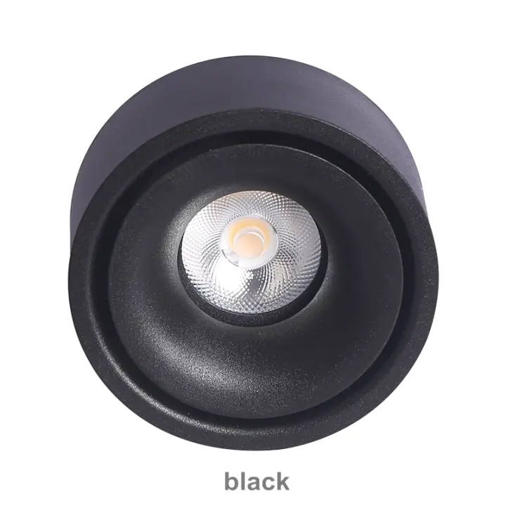 Foco LED redondo regulable Montaje en superficie COB Agujero libre 7W Luz de techo para sala de estar 6000k Luz blanca - 1