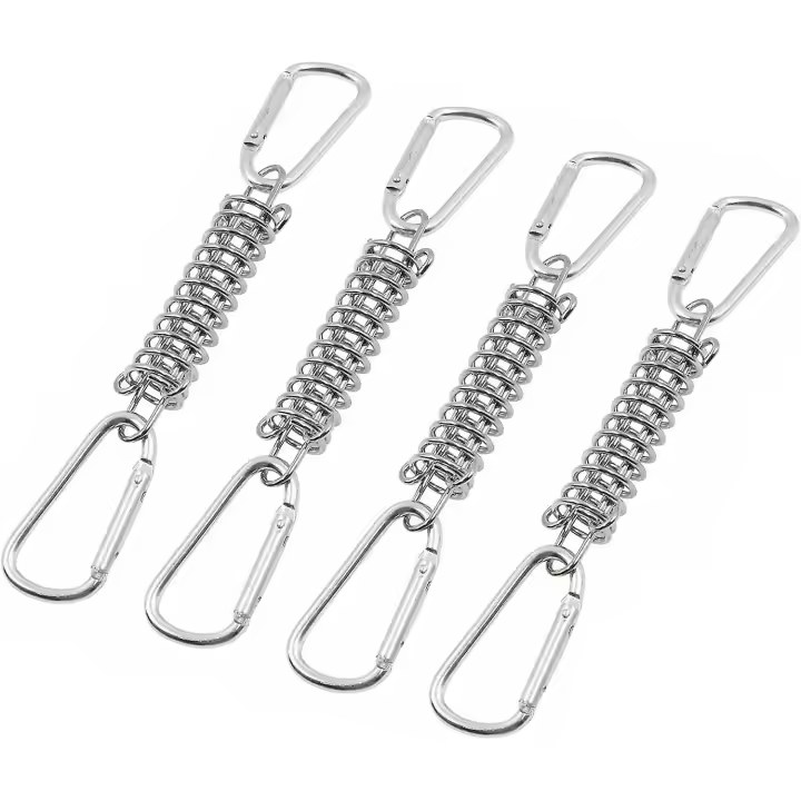 4pcs Awning Attachment Set Tension Spring, Alloy Spring Awning Spring Buckle, Heavy Duty Sun Shade Sail Fixing Kit - 1