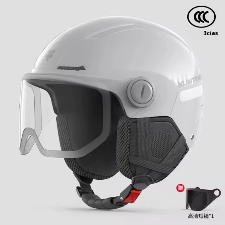 Casco De Motocicleta Grande Para Hombre Universal Cuatro Estaciones Compatible Con Batería 3C Certificación Medio Tamaño - 1