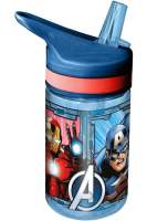 Marvel - Botella cantimplora 400ml con pajita integrada para niños, ideal para colegio y parque, diseño Avengers resistente y fácil de limpiar - details 2