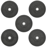 SET DE DISCOS BUMPER ALTA RESISTENCIA HMS PRO EN NEGRO, 100, 200 KG - details 0