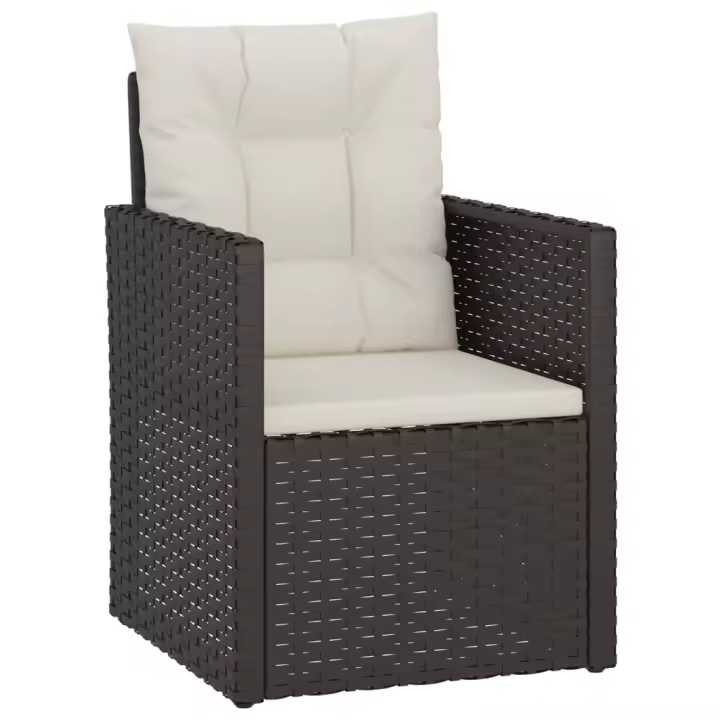 Sillón de Jardín con asiento sintético Negro - 1