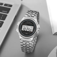 Reloj Digital Elegante Para Mujer En Oro Y Plata De Acero Inoxidable Reloj De Pulsera Electrónico Para Negocios Y Hombres - details 20