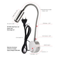 Lámpara De Pared 3W Ajustable En Color Negro Plata Y Blanco Para Lectura Y Trabajo Iluminación No Dimmable Fuente De Alimentación AC 220V 90-260V - details 13