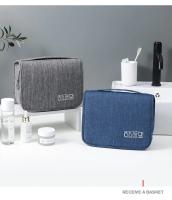 Bolsa De Viaje Portátil Para Hombres Y Mujeres Organizador De Maquillaje Impermeable De Tela Oxford Con Almacenamiento Y Cierre De Cremallera - details 8