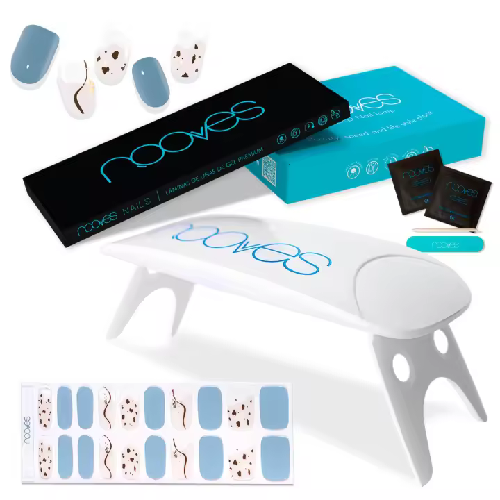 Láminas de Uñas de Gel Precurado Enigma Veil + Lámpara de secado de uñas UV/LED PORTÁTIL 8wTiras De Uñas De Gel semicuradoPegatinas Uñas Semipermanente en GelGel Nail stickersUñas de gel Pegatinas - 1